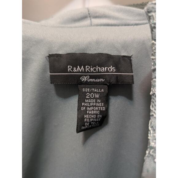 R&M Richards Womens 2 Piece Mother of the Bride Dress Light Green Formal Sz. 20W - Picture 9 of 12